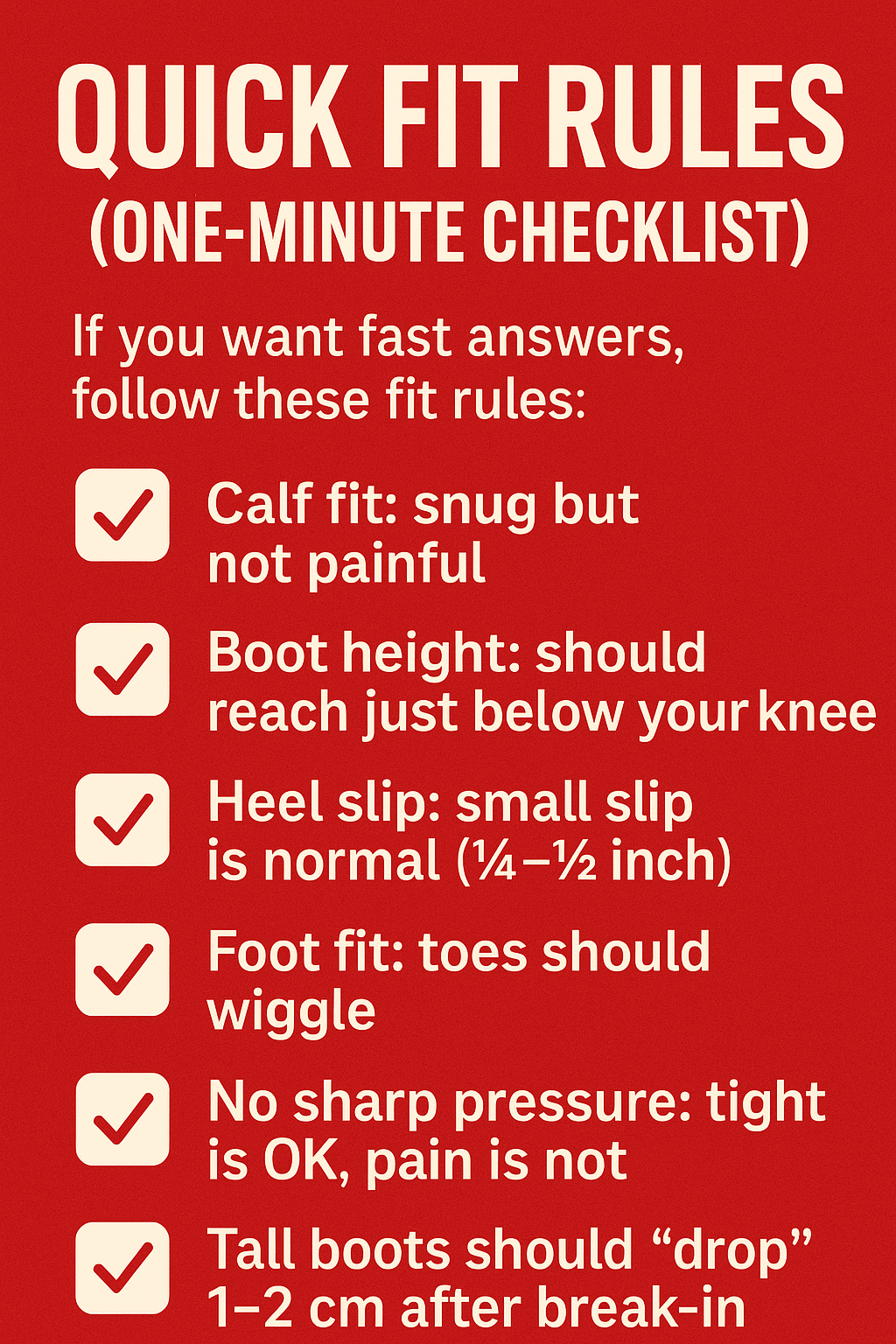 Quick Fit Rules